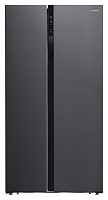 Холодильник SIDE-BY-SIDE Hyundai CS5003F черная сталь