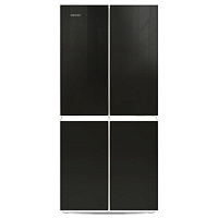 Холодильник SIDE-BY-SIDE Ginzzu NFK-425 Black glass