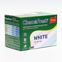 Clean&Fresh Стиральный порошок Суперконцентрат для Белого 900 гр