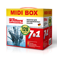 FILTERO Таблетки для ПММ "7 в 1" 120 шт. MIDIBOX,  Арт. 710