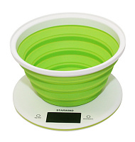 Кухонные весы Starwind SSK5575 белый/зеленый